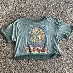 Social Culture Cropped Desert Green Tee | Size: Medium |